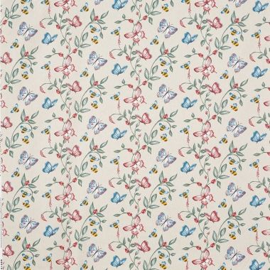 Natural Butterflies Bees Floral Matt Finish Wipeclean Oilcloth Tablecloth