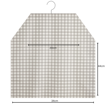 Stone Traditional Gingham Floral Matte Oilcloth Peg Bag 