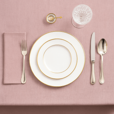 Plain Dusty Pink Cotton Blend Fabric Tablecloth