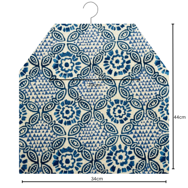 China Blue Mykonos Oilcloth Peg Bag 