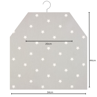 Twinkle Smoke Grey Oilcloth Peg Bag 