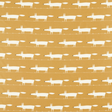 Midi Fox Chai Yellow Scion Oilcloth Tablecloth Matte Finish