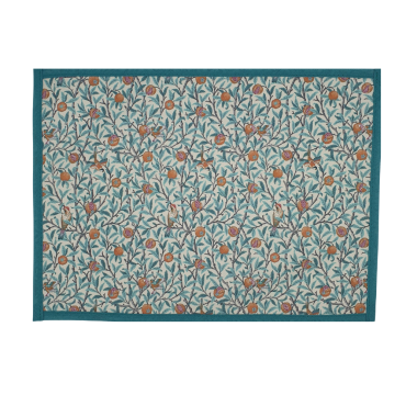 William Morris Birds and Pomegrante Kingfisher Water Repellent Set of 4/6 or 8 Placemats