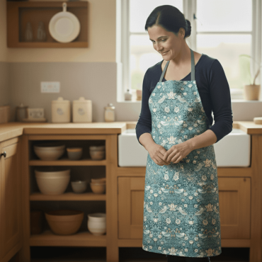 William Morris Strawberry Thief Oilcloth Apron