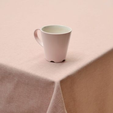Plain Blush Pink Polycotton Fabric Tablecloth