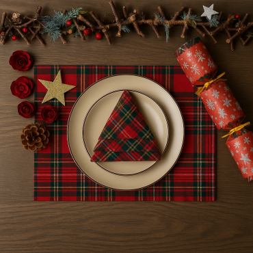 Red and Green Festive Tartan Placemats