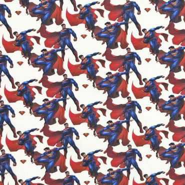 100% Cotton Superman Crafting Dress Making Fabric