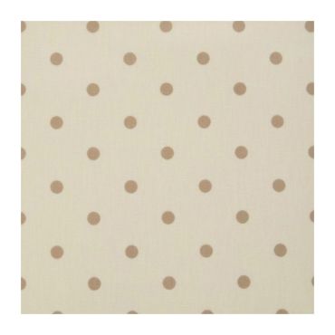 Dotty Natural Polka Dot Oilcloth WITH BOXED CORNERS & BIAS-BINDING Wipe Clean Tablecloth