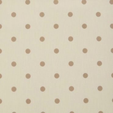 Dotty Natural Cream Taupe Polka Dot Oilcloth Tablecloth