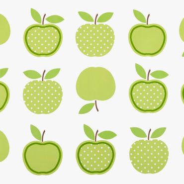 Green Apples 20 Metre Roll PVC Vinyl Tablecloth Roll