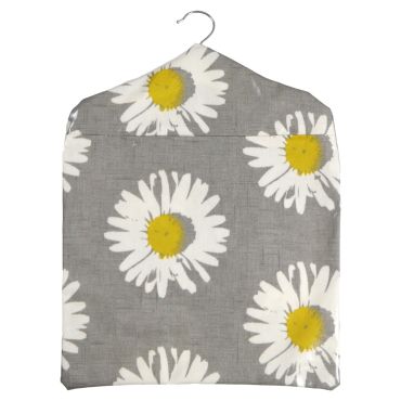 Grey Capri Daisy oilcloth Peg Bag