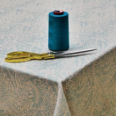 William Morris Larkspur Duck Egg 100% Cotton Fabric Tablecloth