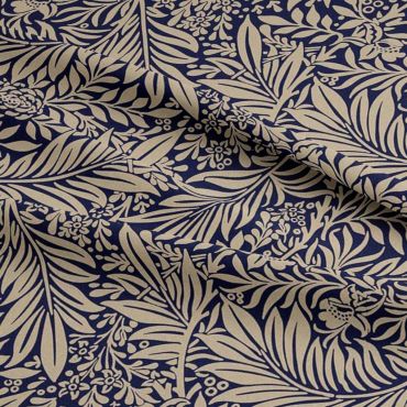  Crafting Quilting 100% Cotton Fabric William Morris Larkspur Navy