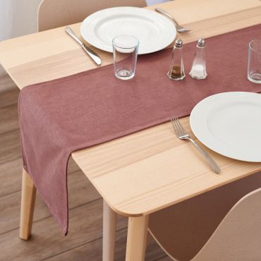 Plain Dark Mauve Fabric Table Runner-3 Sizes