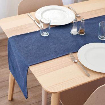 Plain Midnight Blue Table Runner