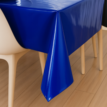 Plain Royal Blue PVC Vinyl Wipe Clean Tablecloth