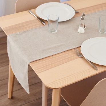 Plain Silver Table Runner