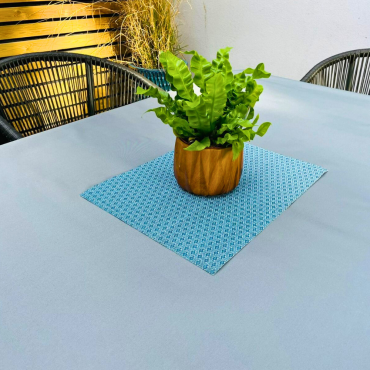 Plain Grey Outdoor/Indoor Water Repellent Tablecloth 144cm Wide