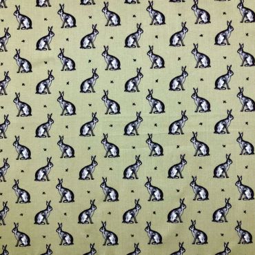 Beatrix Bunny Sage Curtain and Upholstery Fabric