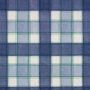 Blue Traditional Check PVC Vinyl Wipe Clean Tablecloth