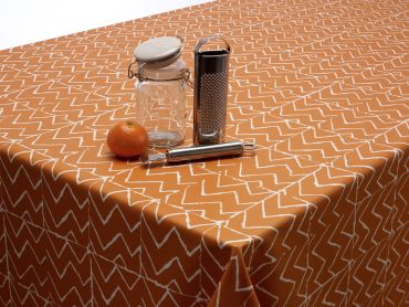 Duck Egg Green Zig Zags Oilcloth