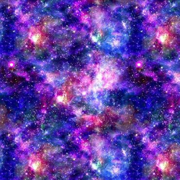  Crafting Quilting 100% Cotton Fabric Purple Space Stellar Galaxy Star