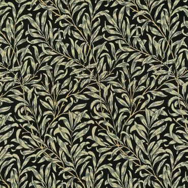  Crafting Quilting 100% Cotton Fabric William Morris Willow Bough Ebony/Black