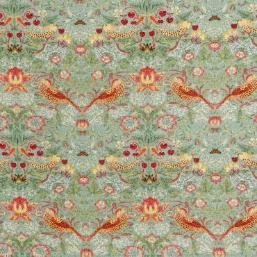  Crafting Quilting 100% Cotton Fabric William Morris Strawberry Thief Duck Egg