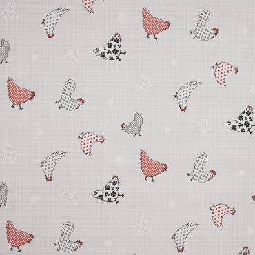 Country Farmhouse Chickens PVC Vinyl Wipe Clean Tablecloth