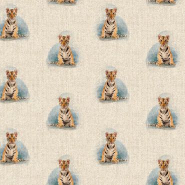 Tiger Cub Linen Effect Crafting All Over Curtain Fabric