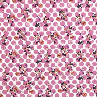 Red and White Stripe Cotton Fabric