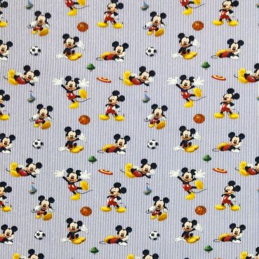 Disney 100% Cotton Sport Mickey Mouse Crafting Dress Making Fabric