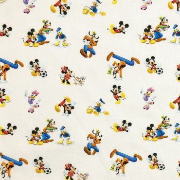 Disney 100% Cotton Playout Mickey Mouse Crafting Dress Making Fabric