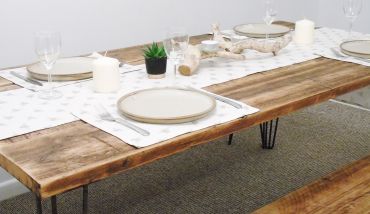 Odense Burnt Orange Fabric Table Runner