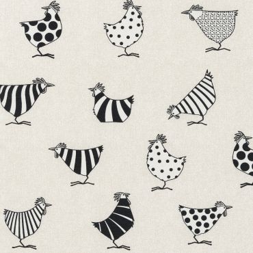 Beige Crazy Chickens Acrylic Wipe Clean Tablecloth