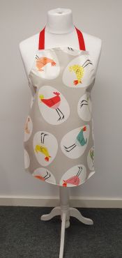 Grey Funky Chickens Adult or Child PVC Vinyl Wipe Clean Apron