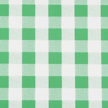Green and White Gingham PVC Vinyl Wipe Clean Tablecloth
