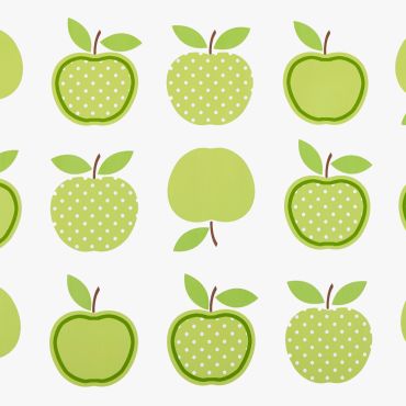 Green Apples Design PVC Vinyl Wipe Clean Tablecloth