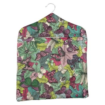 Green Dragonflies and Bees Wipe Clean Oilcloth Peg Bag 