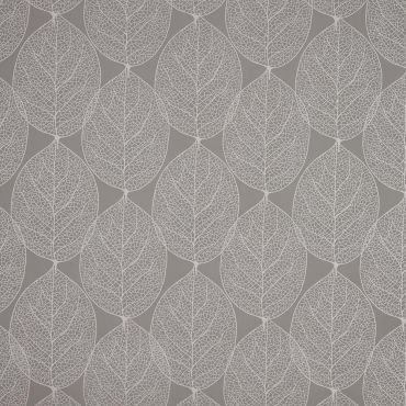 Grey Large Leaf PVC Vinyl Wipe Clean Tablecloth