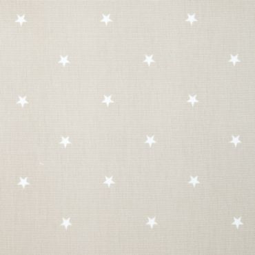 Taupe and White Star Oilcloth Wipe Clean Tablecloth