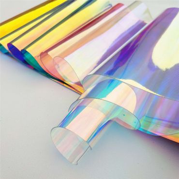 Iridescent Multi-Colour Clear PVC Vinyl Wipe Clean Table Protector