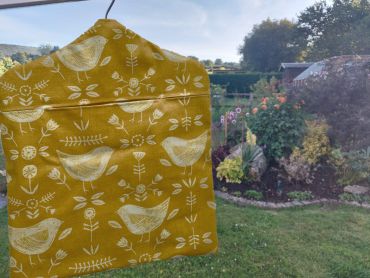 Narvik Ochre Yellow Wipe Clean Oilcloth Peg Bag 