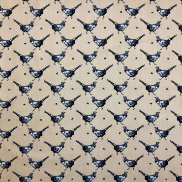 Phineas Pheasant Natural Crafting Quilting Cotton Fabric 