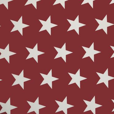 Red and White Large Star PVC Vinyl Wipe Clean Tablecloth