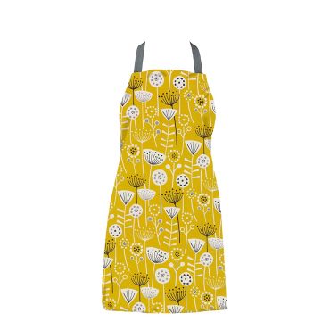Bergen Ochre Yellow Adult or Child Oilcloth Wipe Clean Apron
