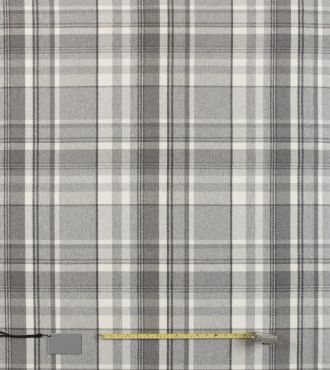 Skye Dove Grey Tartan Curtain and Upholstery Fabric