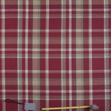 Skye Red Tartan Curtain and Upholstery Fabric