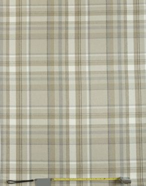 Skye Taupe Tartan Curtain and Upholstery Fabric