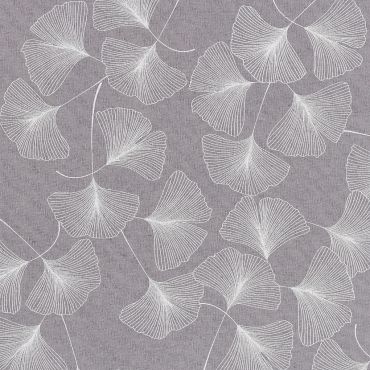 Grey and White Floral Acrylic Wipe Clean Tablecloth